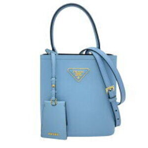 Prada Panier Bag Blue Hardware Saffiano Leather Shoulder